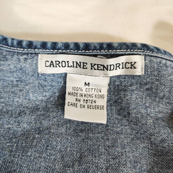 Vtg 90s Nautical Denim Vest Women’s MEDIUM Embroidered Sailboat Coastal Cottage - Picture 4 of 7